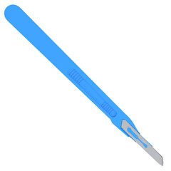 3D rendering illustration of a disposable scalpel