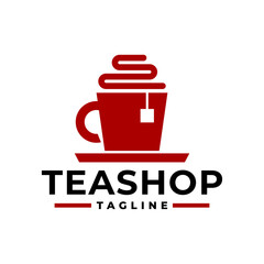 illustration of a hot tea cup. good for tea shop or any business related to tea.
