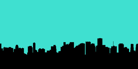 Fototapeta premium Silhouette city.