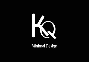 Fototapeta na wymiar Alphabet KQ monogram logo