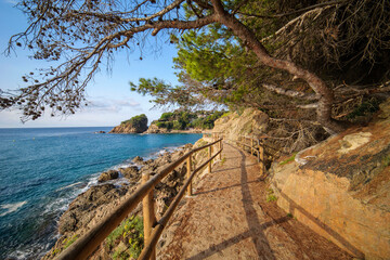 Cala Sant Francesc in Blanes Mediterranean beach Camino de Ronda on the Costa Brava Lloret de Mar and Tossa de Mar