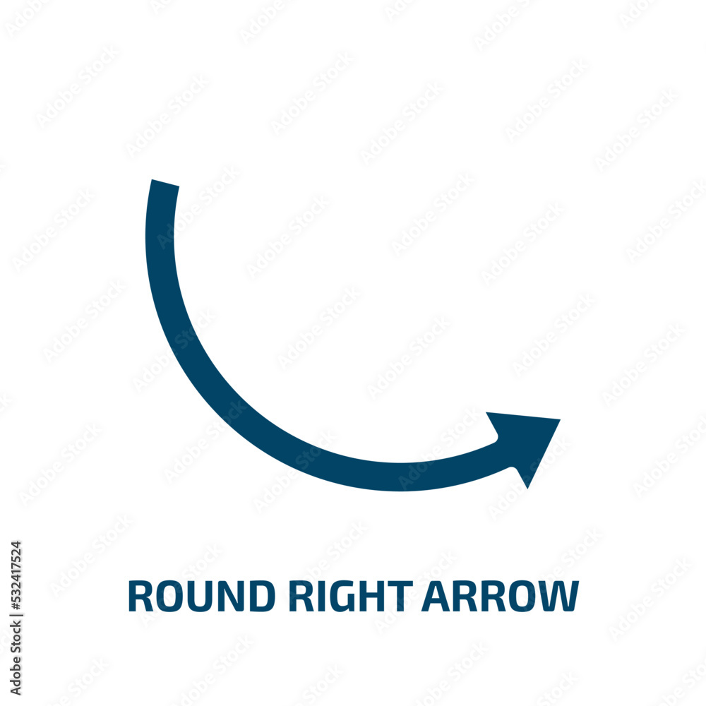 Poster round right arrow icon from user interface collection. filled round right arrow, next, forward glyph