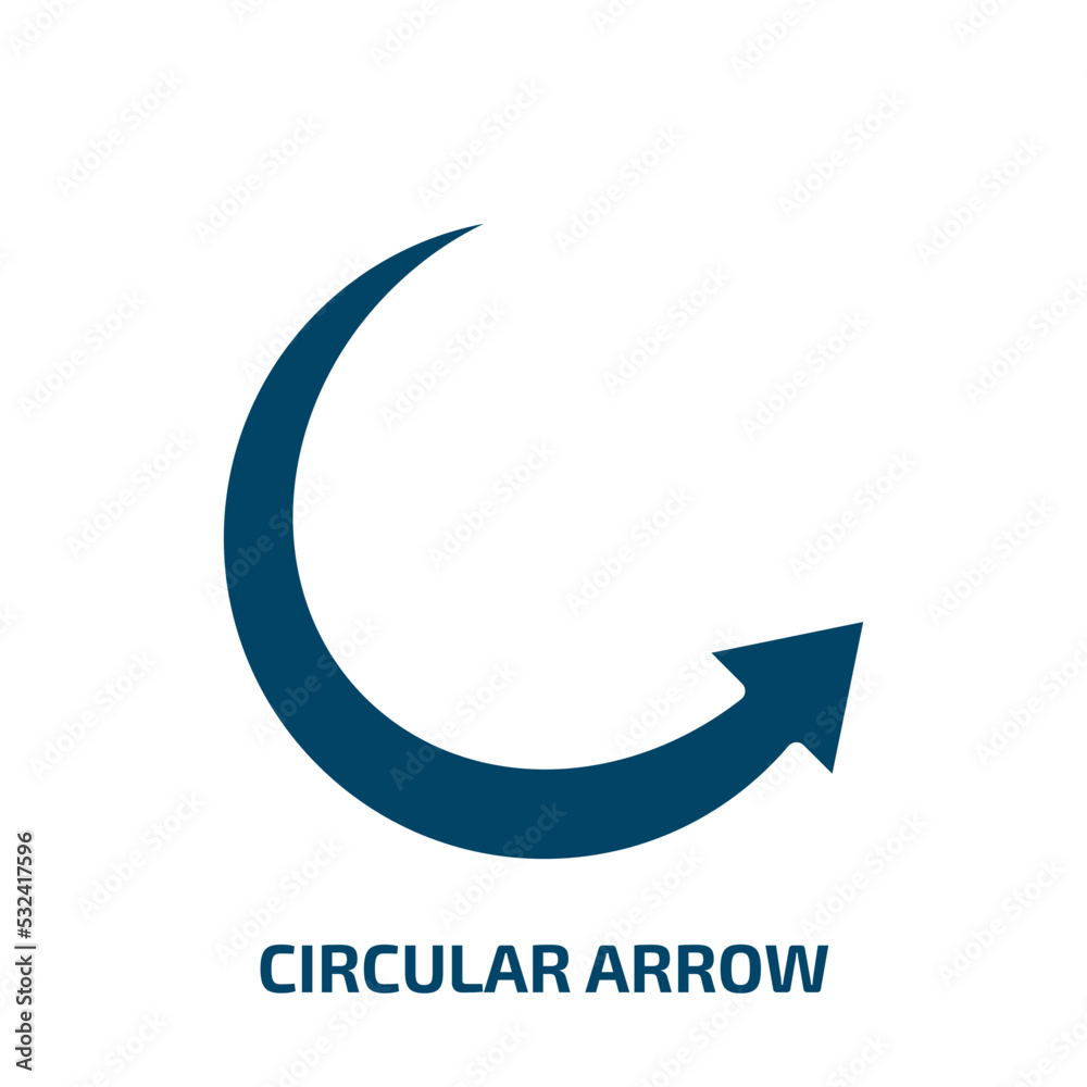 Poster circular arrow icon from user interface collection. filled circular arrow, arrow, circular glyph ico