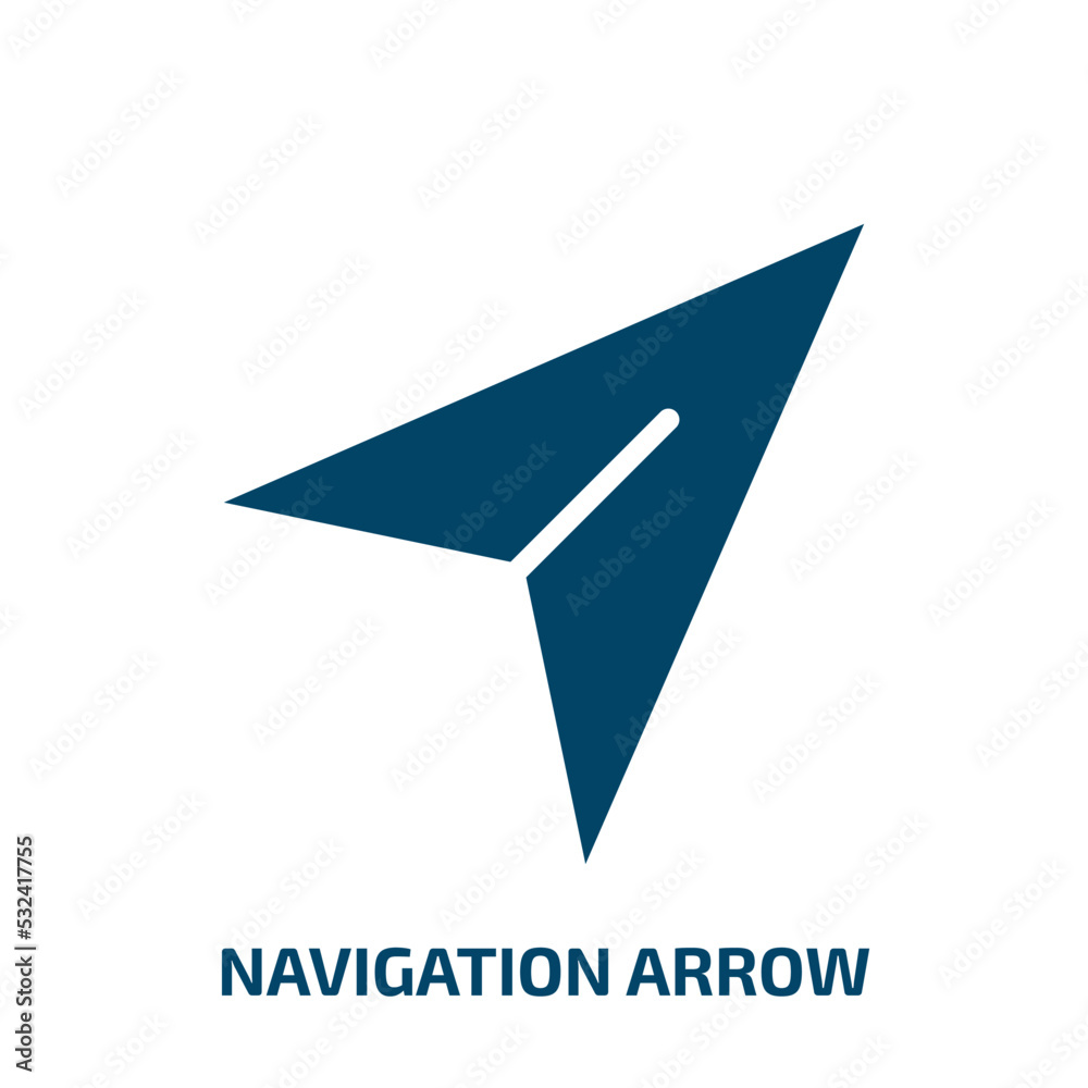 Poster navigation arrow icon from user interface collection. filled navigation arrow, cursor, arrow glyph i