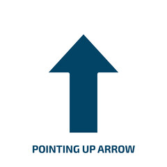 Fototapeta premium pointing up arrow icon from user interface collection. Filled pointing up arrow, arrow, up glyph icons isolated on white background. Black vector pointing up arrow sign, symbol for web design and