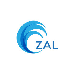 ZAL letter logo. ZAL blue image on white background. ZAL Monogram logo design for entrepreneur and business. ZAL best icon.
 - obrazy, fototapety, plakaty