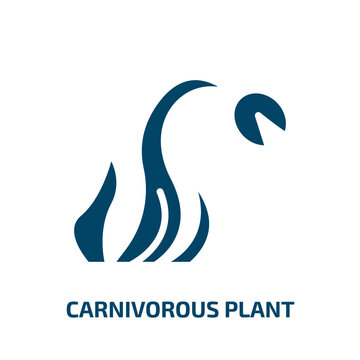 carnivorous plant icon from nature collection. Filled carnivorous plant, plant, carnivorous glyph icons isolated on white background. Black vector carnivorous plant sign, symbol for web design and