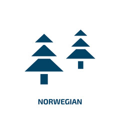norwegian icon from people collection. Filled norwegian, travel, country glyph icons isolated on white background. Black vector norwegian sign, symbol for web design and mobile apps