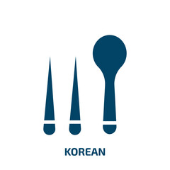 korean icon from people collection. Filled korean, korea, asian glyph icons isolated on white background. Black vector korean sign, symbol for web design and mobile apps