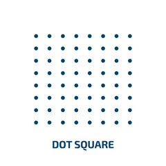 dot square icon from shapes collection. Filled dot square, square, cube glyph icons isolated on white background. Black vector dot square sign, symbol for web design and mobile apps