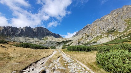 Mountain trail in Furkotska Dolina in High Tatras in Slovakia. Valley in Tatra mountains © Ignisdev Ltd