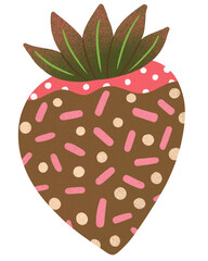 Chocolate Coated Strawberry with Sprinkles