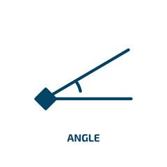 angle icon from geometry collection. Filled angle, circle, round glyph icons isolated on white background. Black vector angle sign, symbol for web design and mobile apps