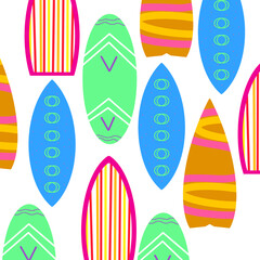 Surfing boards pattern sports recreation summer