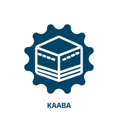 kaaba icon from religion collection. Filled kaaba, mecca, islam glyph icons isolated on white background. Black vector kaaba sign, symbol for web design and mobile apps