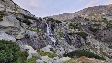 Skok waterfall. Mlynicka dolina. High Tatras national park, Slovakia landscape. High Tatra mountains © Ignisdev Ltd