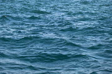 over the sea and the waves. Blue water asbstract. 
