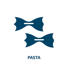 pasta icon from food collection. Filled pasta, food, dinner glyph icons isolated on white background. Black vector pasta sign, symbol for web design and mobile apps