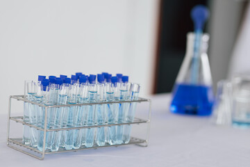 Scientists work with in vitro reagents in laboratories and draw conclusions from their research.