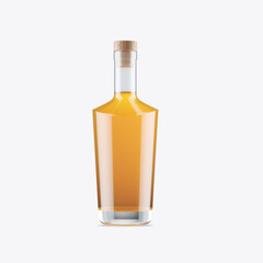 Whiskey Glass Bottle Mockup. 3D render