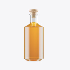 Whiskey Glass Bottle Mockup. 3D render