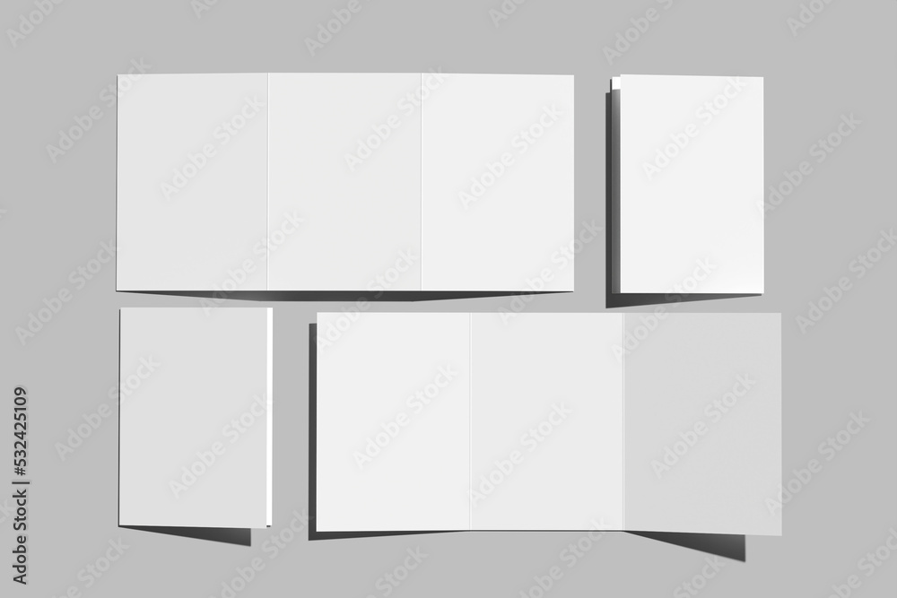 Wall mural A5 Trifold Brochure Mockup