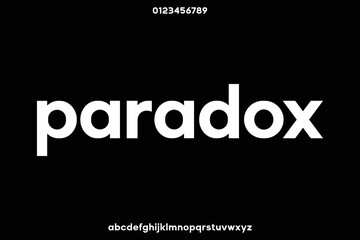 Obraz premium Modern clean lowercase sans serif font vector