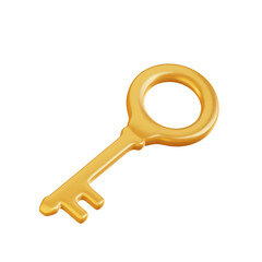 Key 3D illustration isolated