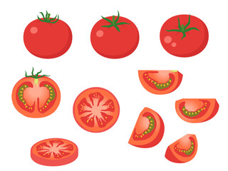 野菜イラスト　バラエティセット　トマト