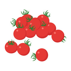 野菜イラスト　たくさんのミニトマト