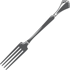 Fork black icon. Cutlery symbol. Table tool