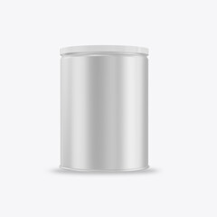 Food Metallic Can Mockup. 3D render