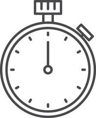 Stopwatch line icon. Tiem measuring symbol. Competition sign