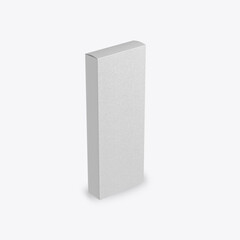 Vertical Flat Cardboard Box Mockup. 3D render