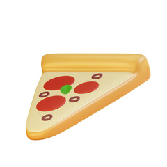 Obraz na płótnie Canvas Pizza 3D illustration isolated