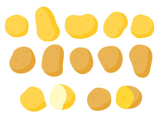 野菜イラスト　バラエティセット　ジャガイモ.