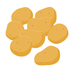 野菜イラスト　たくさんのジャガイモ.