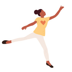 Obraz premium dancing woman, girl, flat style
