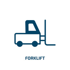 forklift icon from delivery and logistic collection. Filled forklift, truck, transport glyph icons isolated on white background. Black vector forklift sign, symbol for web design and mobile apps