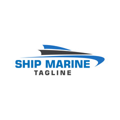 ship line Logo Template Design Creative idea 