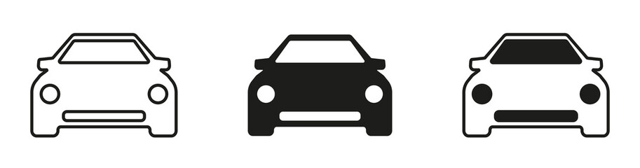 Car vector icon. Transport symbol. Signs isolated on white background.  EPS10