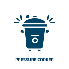 pressure cooker icon from electronic devices collection. Filled pressure cooker, kitchen, food glyph icons isolated on white background. Black vector pressure cooker sign, symbol for web design and