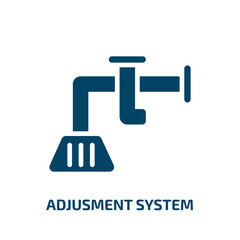adjusment system icon from construction collection. Filled adjusment system, tool, big glyph icons isolated on white background. Black vector adjusment system sign, symbol for web design and mobile