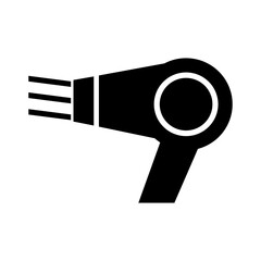 Hair dryer icon with a black style that is suitable for your modern business