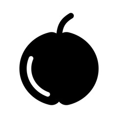 Peach icon with a black style that is suitable for your modern business