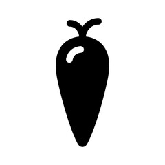 Carrot icon with a black style that is suitable for your modern business