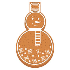 Christmas cookies snowman. Gingerbread snowman 