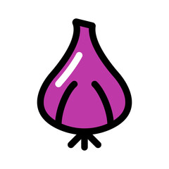 Onion icon with a color style that is suitable for your modern business
