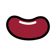 Red bean icon with a color style that is suitable for your modern business
