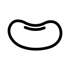 Red bean icon with a line style that is suitable for your modern business